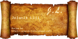 Jelenik Lili névjegykártya